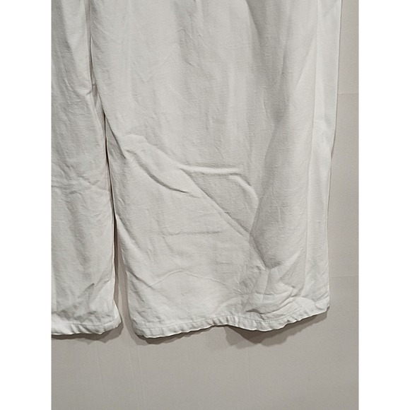 J. Jill Wide Leg Pants‎ Womens Size L White, 26 In. Inseam Pockets 100% Rayon - Picture 8 of 10